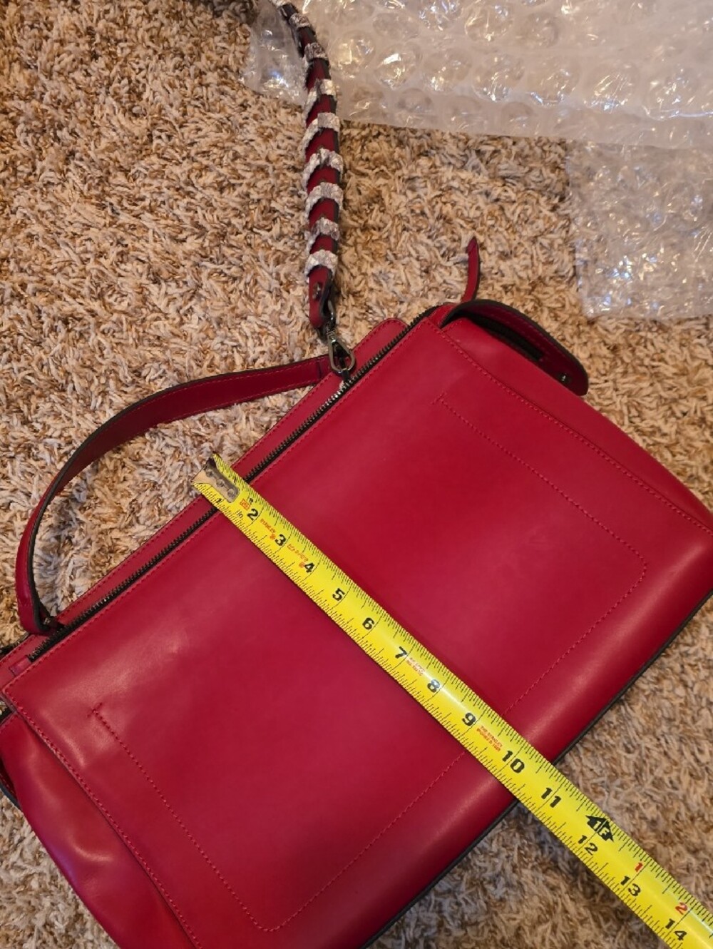 Vittoria Napoli Martine Bag – Cherry Red Leather (Excellent/Like-New Condition) - Picture 12 of 12
